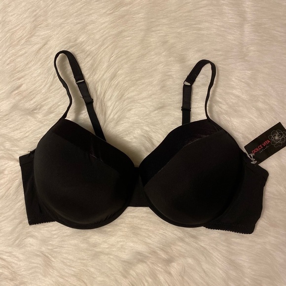 Dolce Vita Bra Womens Size‎ 44D Black Underwire Back Closure - Picture 1 of 8